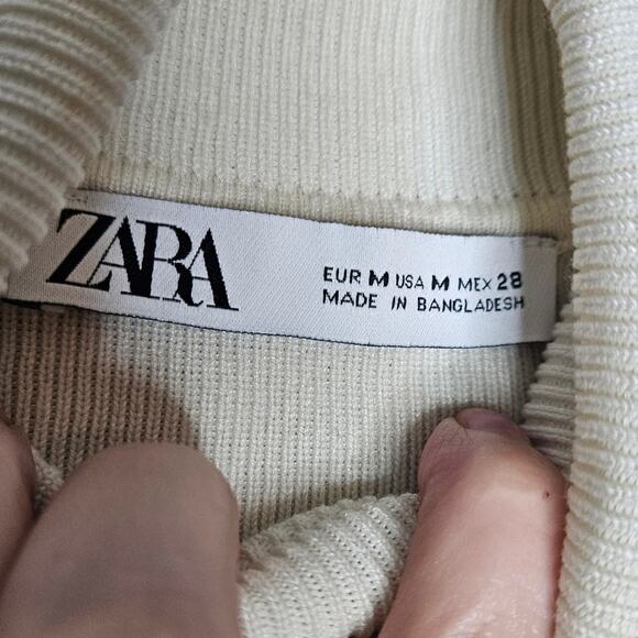 Zara ribbed knit turtle neck sweater long sleeve top - Picture 6 of 7